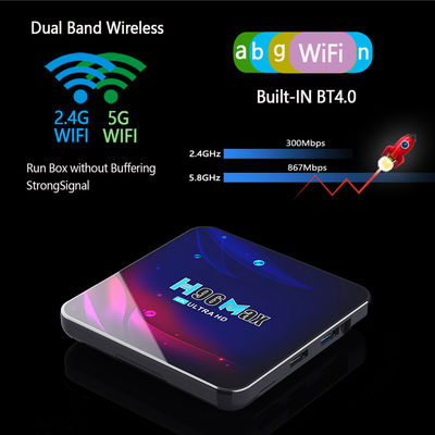 سمارت Android 11 Amlogic S905X4 TV Box H96 Pro 4k 4G 64G 8K AV1 HDR Dual Wifi