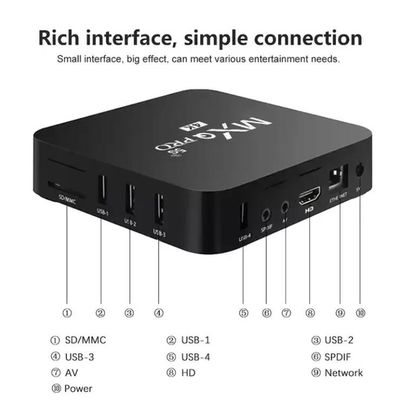 4k Allwinner H3 Tv Box  OTT sTB Android7.1 MXQ Pro رباعي النواة