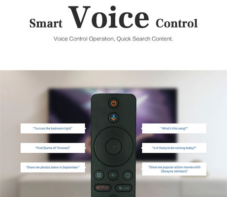 TVMATE Bluetooth4.2 جهاز التحكم عن بعد في التلفزيون المنشط بالصوت لجهاز Android Set Top Box
