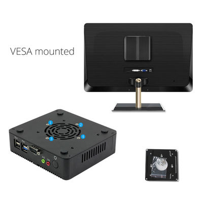 بدون مروحة Linux Pfsense Industrial Mini Workstation كمبيوتر N2930 300 ميجابت في الثانية VGA RS232