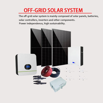 10kw Hybrid On Grid Home Potovoltaic Solar PV العاكس نظام بطارية ليثيوم أيون