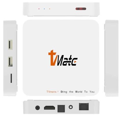 صندوق تلفزيون أندرويد OTT بسعة 2 جيجابايت/4 جيجابايت مع 2 × USB 2.0