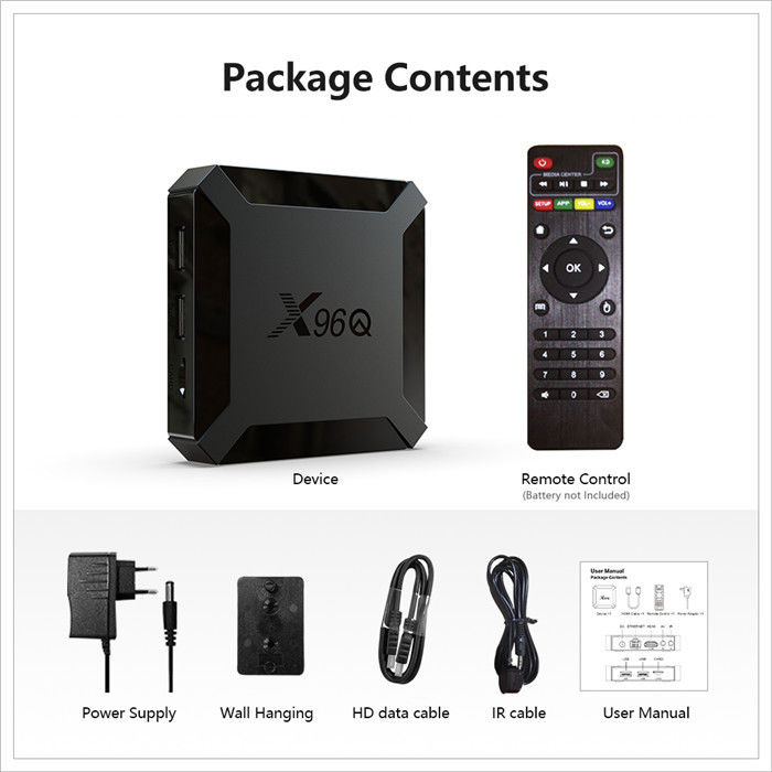 X96Q Smart Allwinner OTT Android TV Box H313 رباعي النواة 2 جيجا بايت 16 جيجا التحكم الصوتي