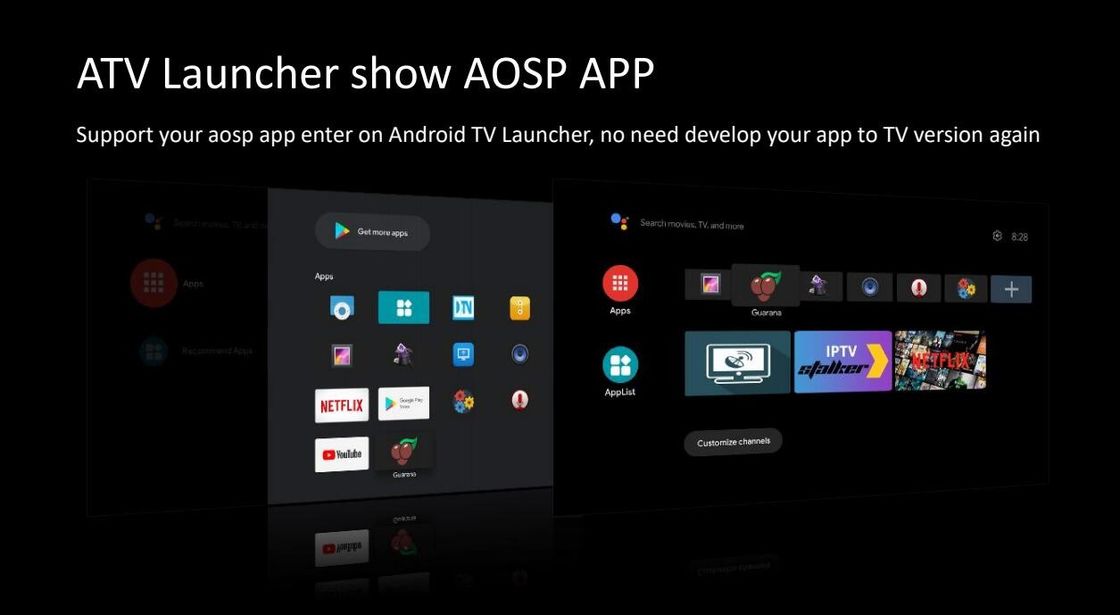 Smart 4k OTT Google Tv Box رباعي النواة Allwinner H313 Android10.0 ATV
